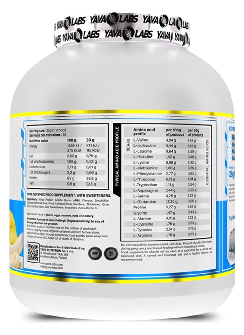 Yava Labs - Yava Labs Pure ISO Grade A Whey Protein Isolate Promotes Building Growth, Repair, Muscle Mass, and Recovery Pre and Post Intense Workouts , chocolate ice cream Flavor Low Carb And Fat - Image 1