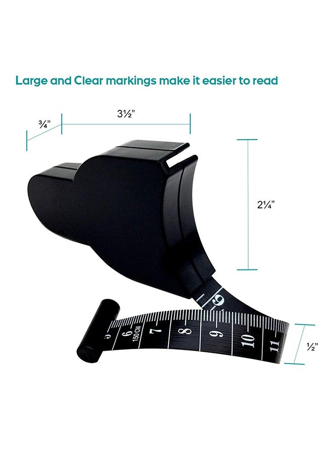 1 Pack 60'' / 150cm Dual-Scale Flexible Soft Body Measuring , for Tailor Fabric Sewing, Waist & Body Circumference Measurement - Image 3