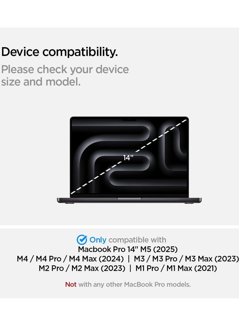Spigen غطاء حماية صلب Urban Fit لجهاز MacBook Pro مقاس 14 بوصة A2779 / A2442 مع شريحة M2 Pro / M2 Max / M1 Pro / M1 Max (2023/2021) - أسود - Image 2