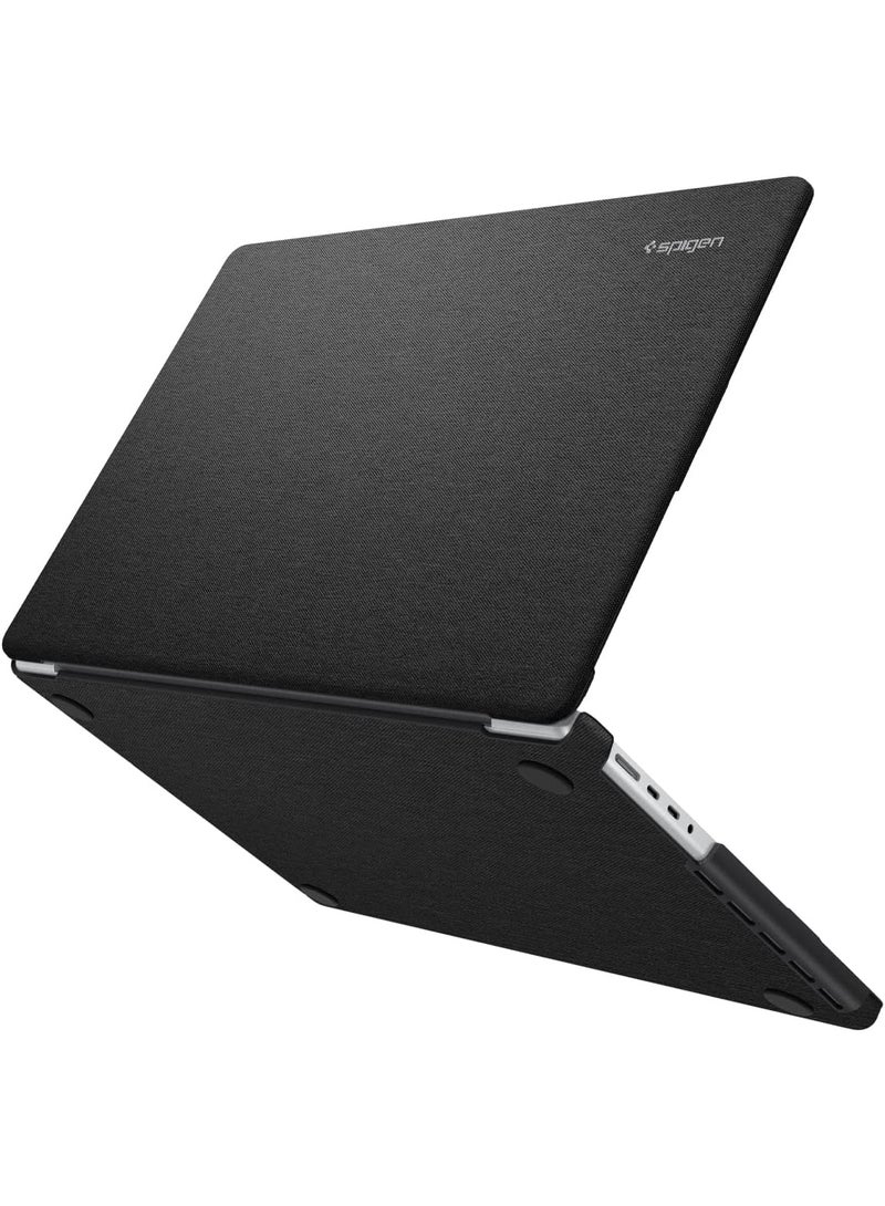 Spigen Urban Fit for MacBook Pro 14 inch Case (M5 / M4 / M4 Pro/Max / M3 series / M2 series / M1 series) 2026-2021 Premium Knit Fabric Hard Shell Cover - Black - Image 1