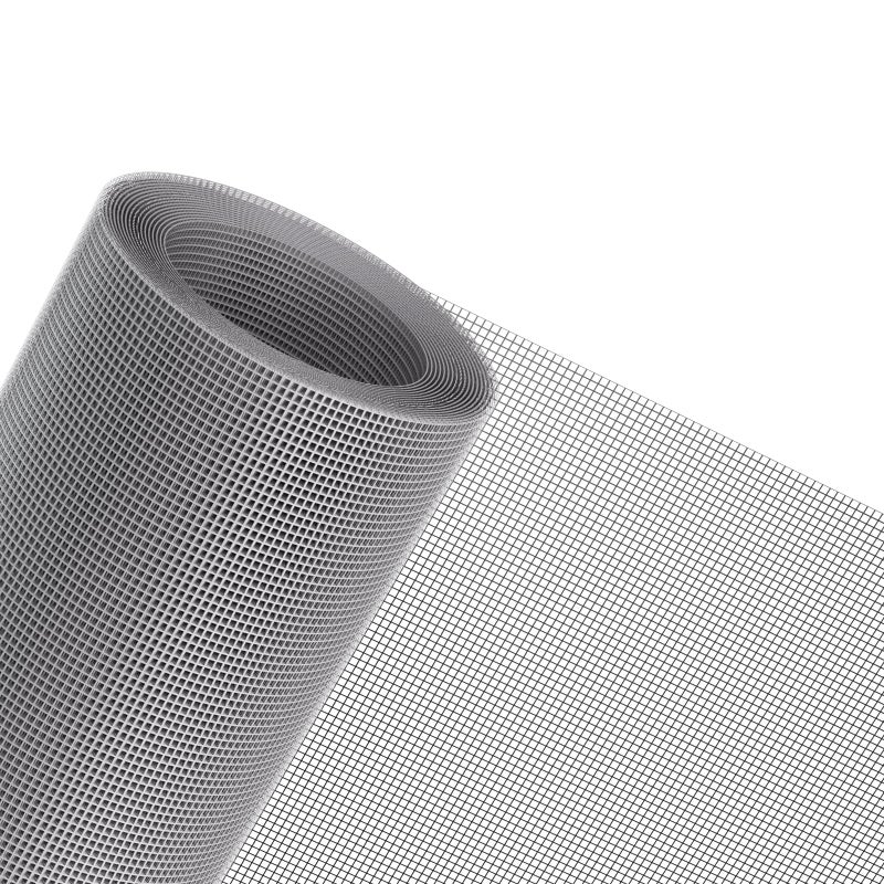 MAGZO Window Screen Replacement Mesh 48W x 99L DIY Adjustable Polyester Pet Proof Screen Door Mesh for Patio Sliding Doors Window Screen Repair Kit Durable Washable Gray