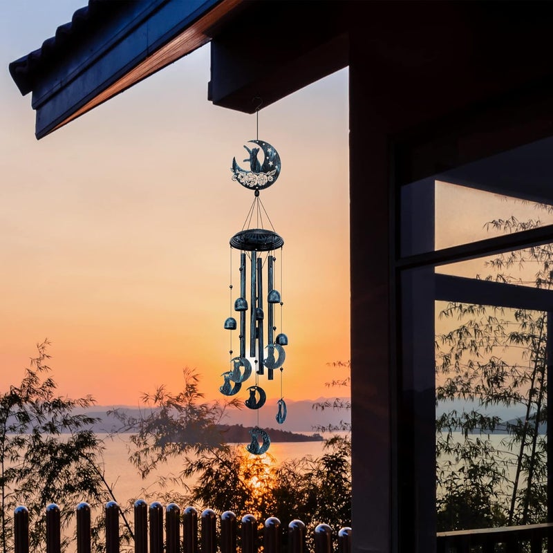 LESES Wind Chimes, Cat Memorial Wind Chime for Outside Cat Lover Gifts for Women Grandma, 35" Sympathy Wind Chimes Outdoor Clearance Home Garden Decoration Windchimes for Yard, Patio - Image 5