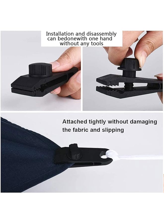 Oasisgalore 20 Pcs Heavy Duty Tarp Camping Tent Clips Lock Grip Clamps For Awnings & Outdoor Use Withstand 60Mph Winds  - Image 5