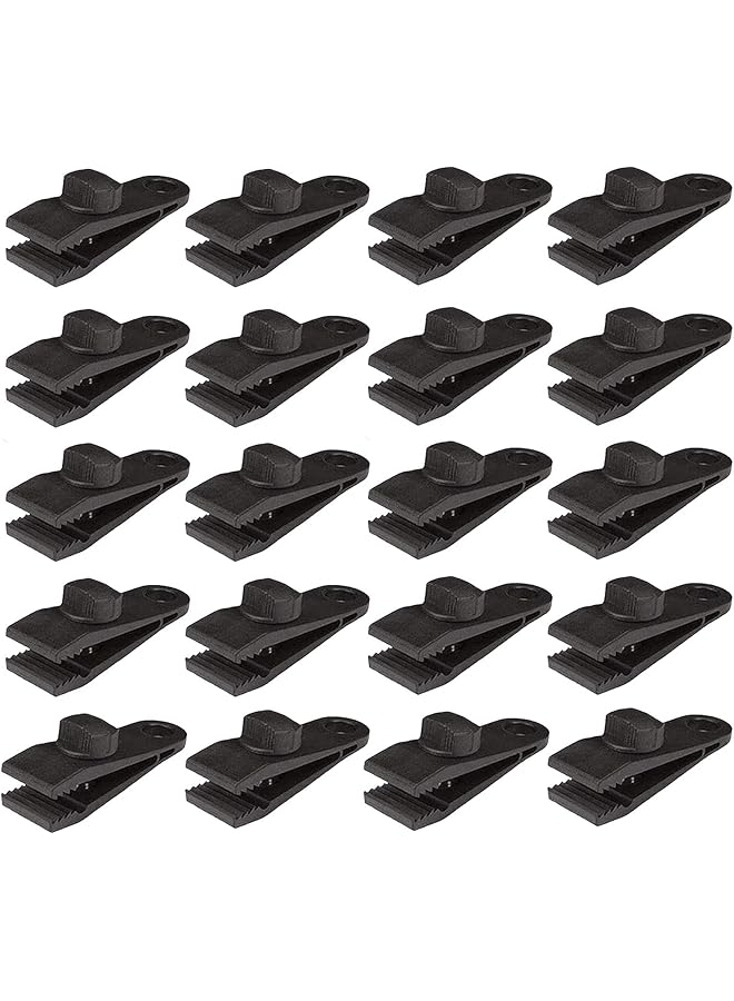 Oasisgalore 20 Pcs Heavy Duty Tarp Camping Tent Clips Lock Grip Clamps For Awnings & Outdoor Use Withstand 60Mph Winds  - Image 2