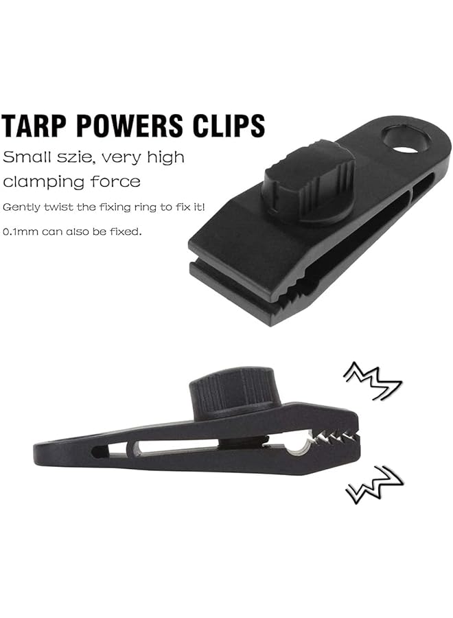 Oasisgalore 20 Pcs Heavy Duty Tarp Camping Tent Clips Lock Grip Clamps For Awnings & Outdoor Use Withstand 60Mph Winds  - Image 3