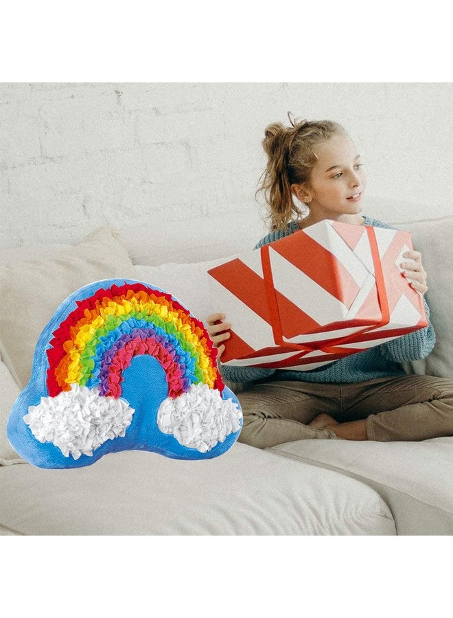 DBlosp Plush Craft Rainbow Pillow, Fabric by Number Art & Crafts, No Sewing, Making Your Own DIY Rainbow Pillow, Kids Project, Learning Fun, Ages 5+ - Image 3