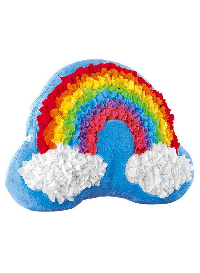 DBlosp Plush Craft Rainbow Pillow, Fabric by Number Art & Crafts, No Sewing, Making Your Own DIY Rainbow Pillow, Kids Project, Learning Fun, Ages 5+ - Image 1