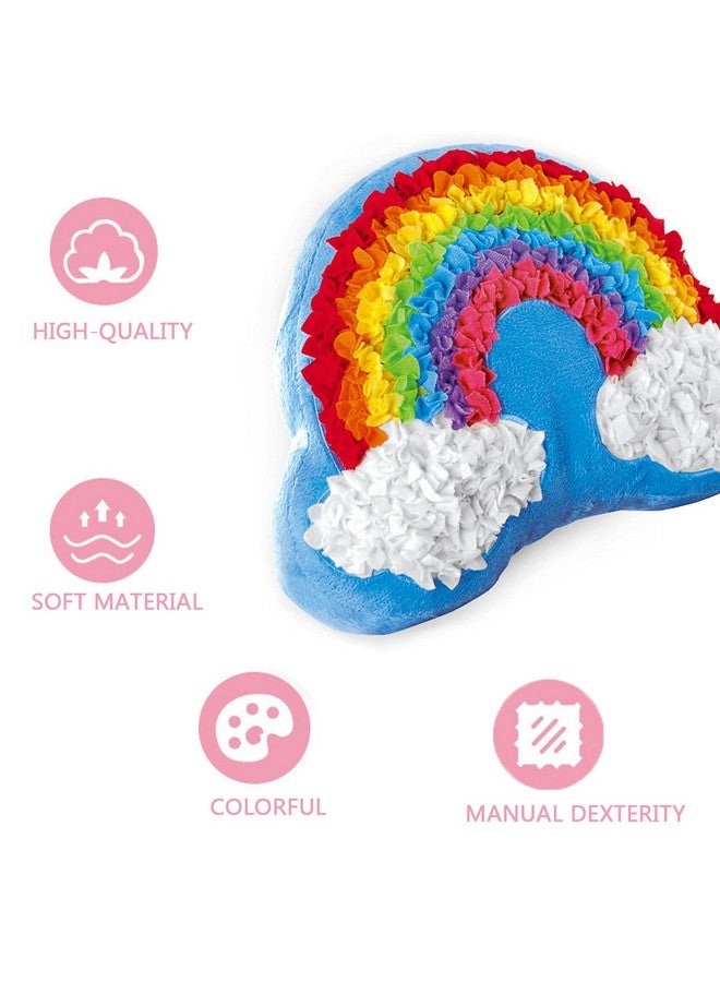 DBlosp Plush Craft Rainbow Pillow, Fabric by Number Art & Crafts, No Sewing, Making Your Own DIY Rainbow Pillow, Kids Project, Learning Fun, Ages 5+ - Image 2