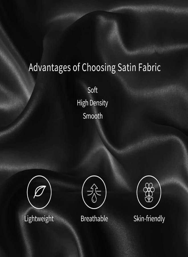 ارواق طقم من 2 غطاء وسادة من الحرير الساتان للشعر والبشرة، أغطية وسائد مرجانية، مقاس قياسي، مجموعة من أغطية الوسائد فائقة النعومة - Image 4