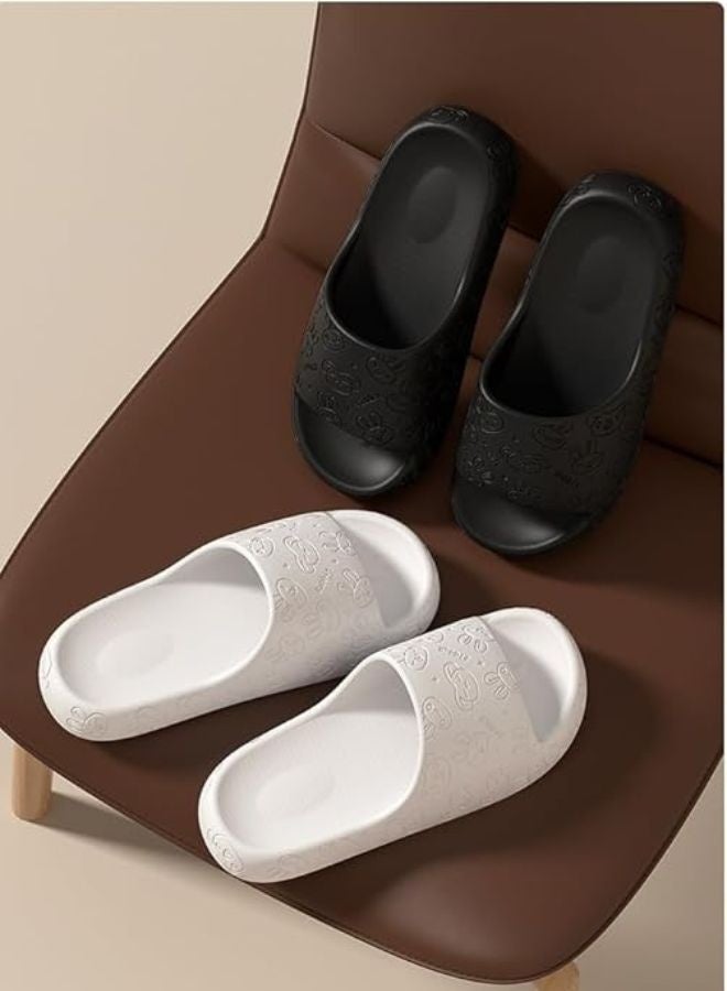 Women’s Indoor Slippers – White Design, Soft Comfort with Non-Slip EVA Sole  - Image 2
