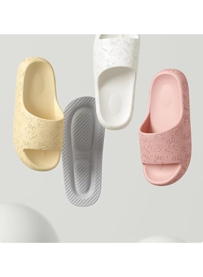 Women’s Indoor Slippers – White Design, Soft Comfort with Non-Slip EVA Sole  - Image 3