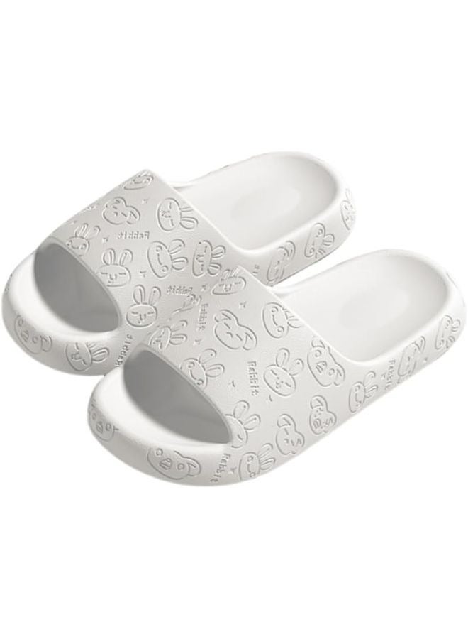 Women’s Indoor Slippers – White Design, Soft Comfort with Non-Slip EVA Sole  - Image 1