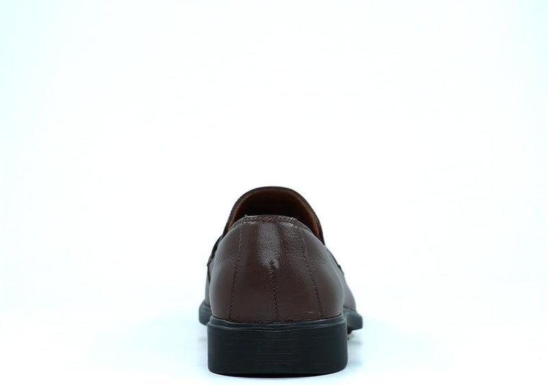 HUSH PUPPIES Brown Leather Slip-On Shoes - Image 4