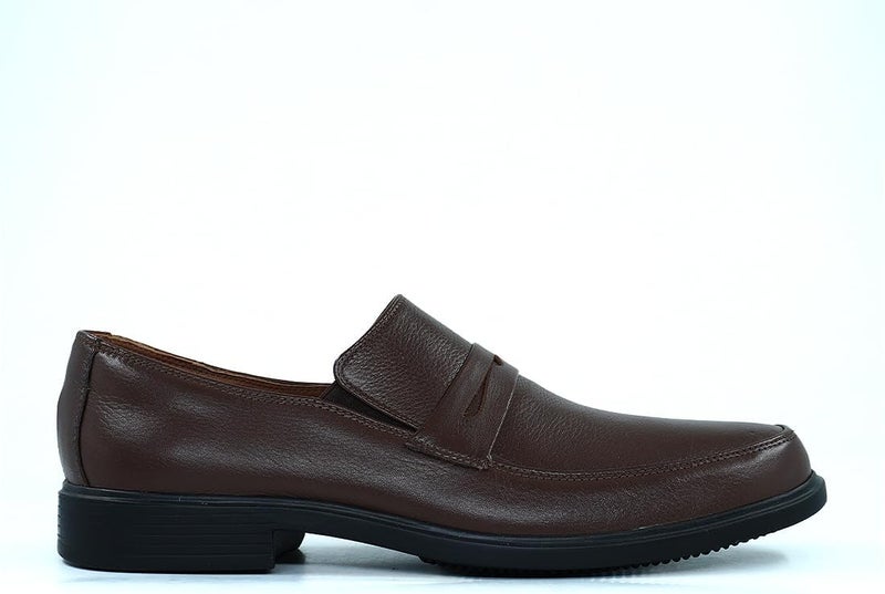 HUSH PUPPIES Brown Leather Slip-On Shoes - Image 2
