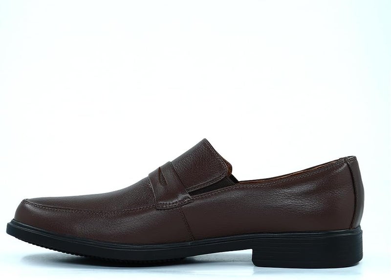 HUSH PUPPIES Brown Leather Slip-On Shoes - Image 3