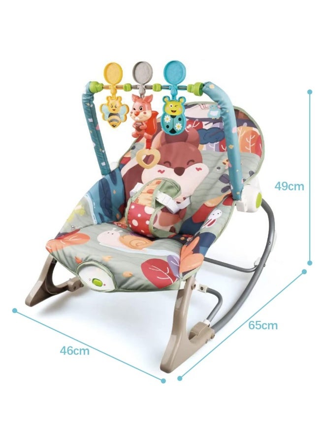Tiibaby Musical Baby Rocker | Rocking Chair for Infants to Toddlers | with Vibrating Rocking and Soothing Toys for Toddlers | Suitable from Birth - Image 2
