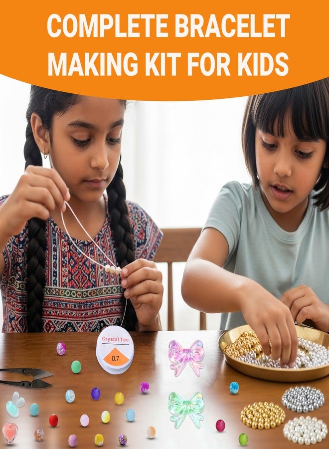 STEMTICS Bracelet Making Kit for Girls Age 5-8 Years Old with Beads and Charms | Stylish Jewellery Birthday Gift Set for Girl Kids 5, 6, 7, 8 Year Old (Bracelet Buddies) - Image 3