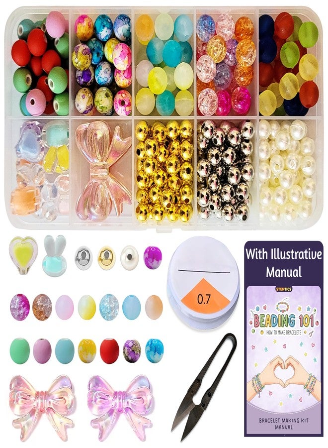 STEMTICS Bracelet Making Kit for Girls Age 5-8 Years Old with Beads and Charms | Stylish Jewellery Birthday Gift Set for Girl Kids 5, 6, 7, 8 Year Old (Bracelet Buddies) - Image 1