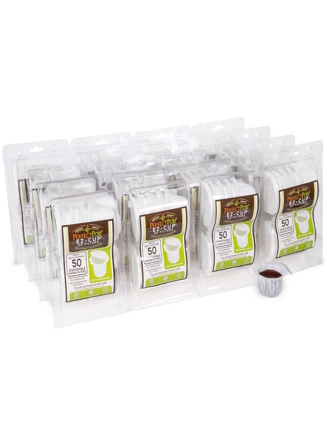 Perfect Pod EZ-Cup Paper Coffee Filters with Patented Lid for Single-Serve Coffee Brewers and Coffee Pods, Compatible with Keurig, 16-Pack (800 Filters) - Image 1