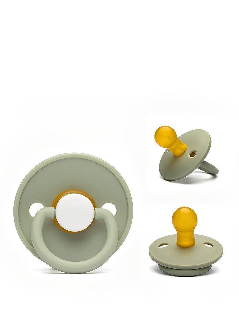 2 Pieces Portable Natural Latex Pacifier,Baby 0-12 Months - Image 1