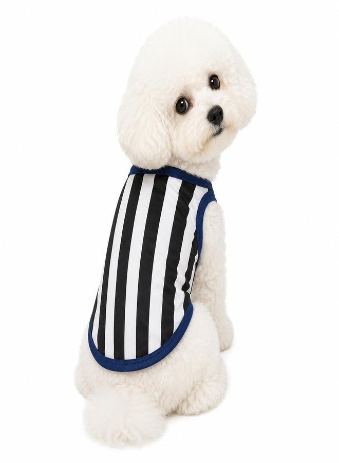 Petitebella Straight Stripes Puppy Dog Shirt (Black/White, Medium) - Image 1