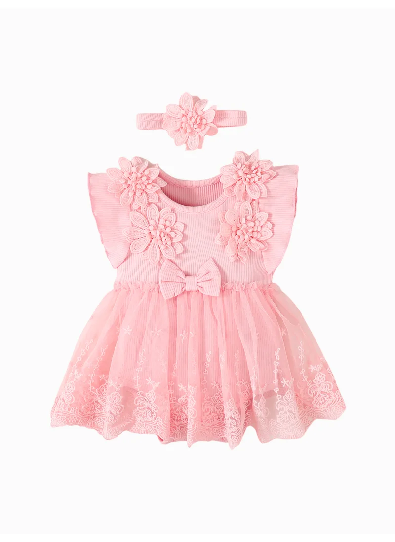 بالابالا Baby Girls Knitted One Piece Dress