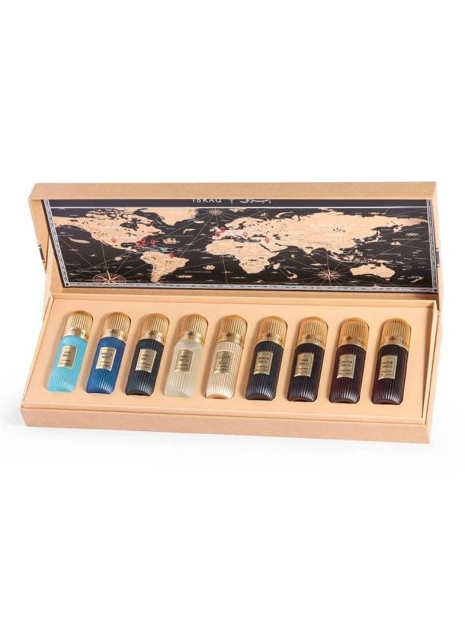 إبراهيم القرشي مجموعة عطور ميني ذا توباكو – 9 قطع أو دو برفان من إبراهيم القرشي – 20 مل لكل عبوة - Image 2