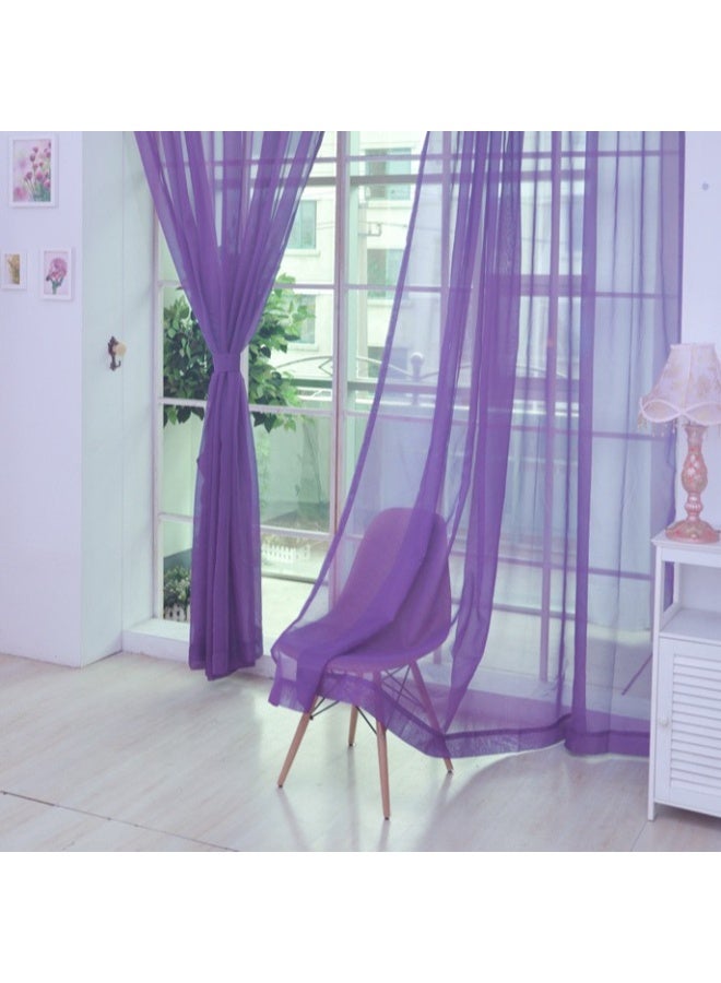 1-Set Sheer Curtains, Light Filtering Window Curtains with Soft Drape, Semi Transparent Voile Drapes for Bedroom, Living   Room, Office, Home Decor, Rod Pocket Design, 2 Panels
