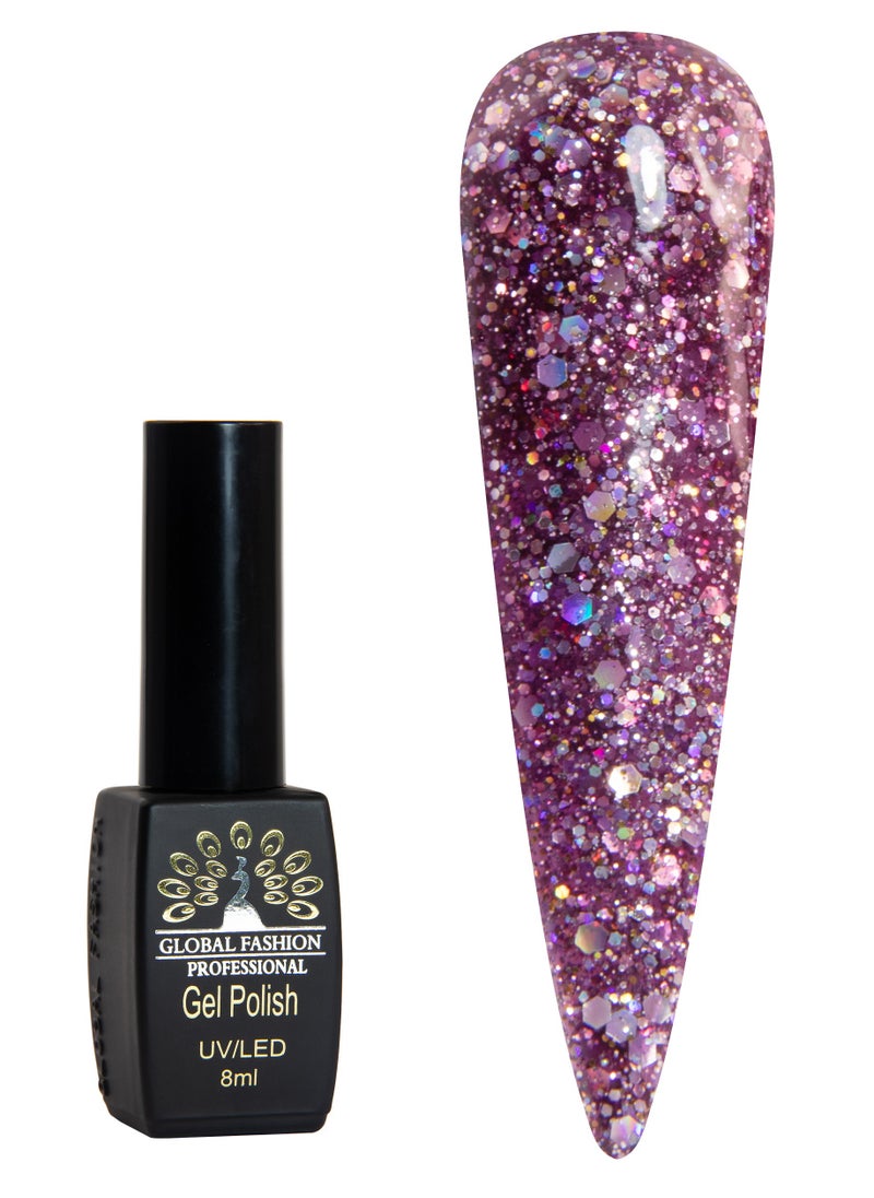 GLOBAL FASHION Global Fashion Black Elite Gel Polish | 132 Colors of Long-Lasting Elegance - 8ml | 149  - Image 1