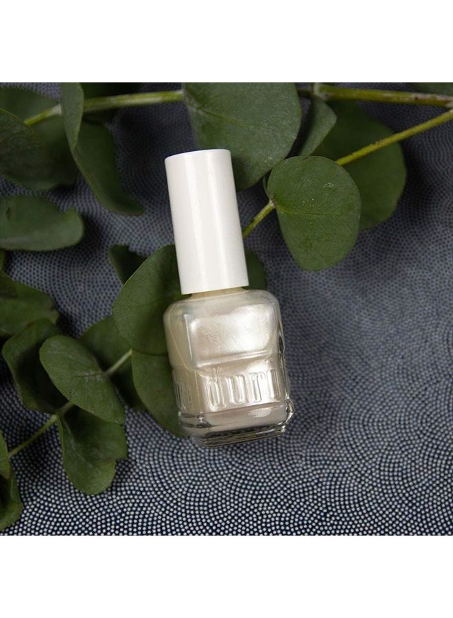 Duri Nail Polish, 50 Platinum, White Metallic Shimmer Pearl Finish Semi Sheer Coverage, 0.5 fl.oz. - Image 3