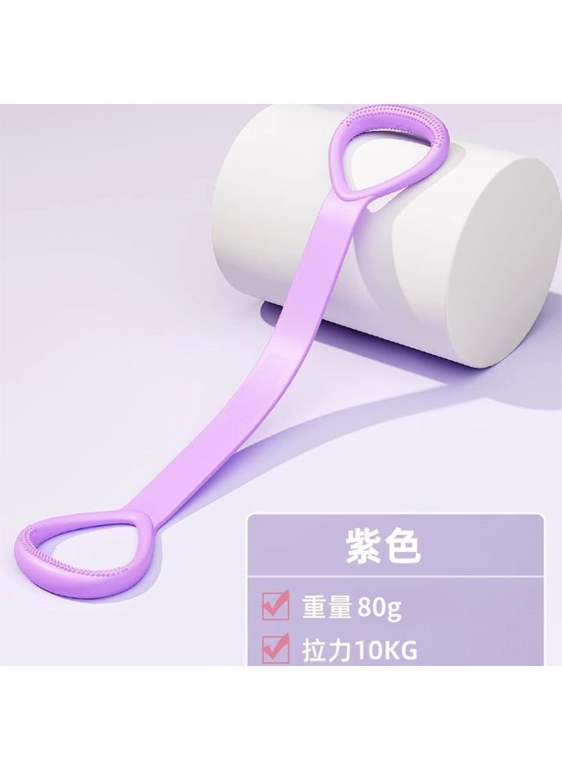 Generic New 8-Shape Resistance Band for Back Shoulder Yoga Stretching Purple 