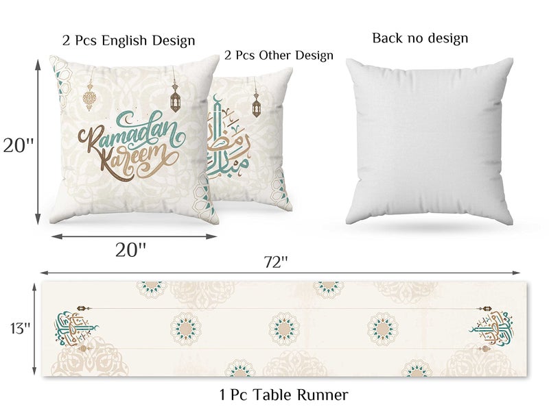 OLEEK Decorations for Home - Table Runner & 4pcs Pillow Covers 18x18 inches - Decorations for Table - Gifts - Decor 2025 - Image 5