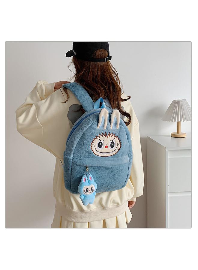 Y&D Cute Cartoon Bag with Plush Zimomo Labubu Backpack for Kawaii mini Backpack Size:30x10x35cm 