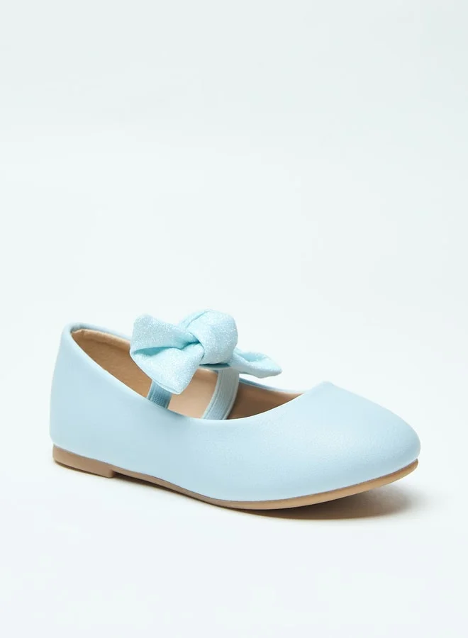 فلورا بيلا من شو إكسبرس Bow Accent Slip-On Ballerina Shoes with Elastic Strap
