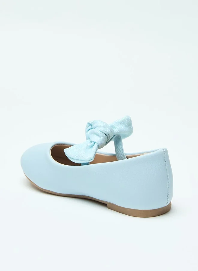 فلورا بيلا من شو إكسبرس Bow Accent Slip-On Ballerina Shoes with Elastic Strap