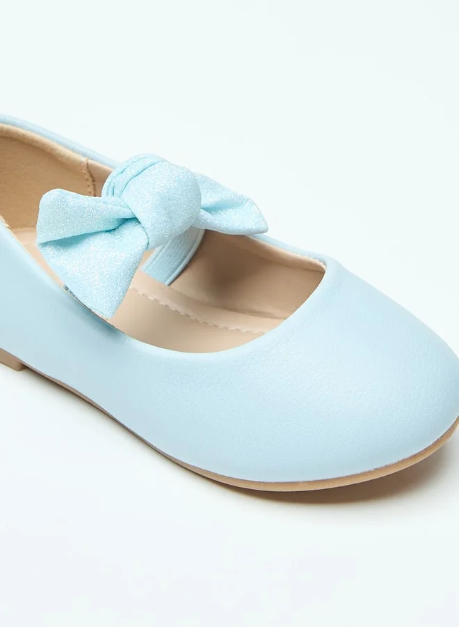 فلورا بيلا من شو إكسبرس Bow Accent Slip-On Ballerina Shoes with Elastic Strap