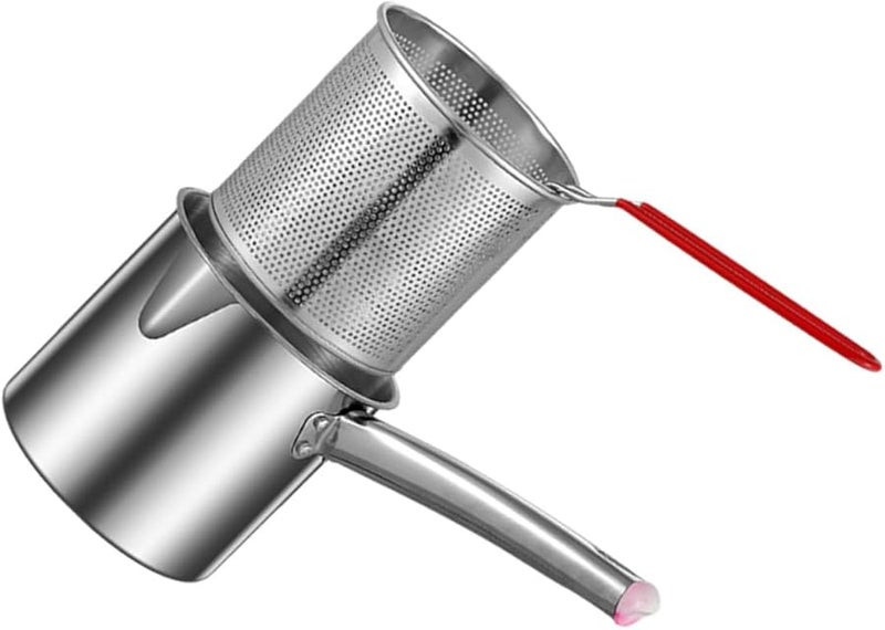 Stainless Steel Deep Fryer Pot with Basket Heat Resistant Oil Strainer Kitchen Cooking - Image 1