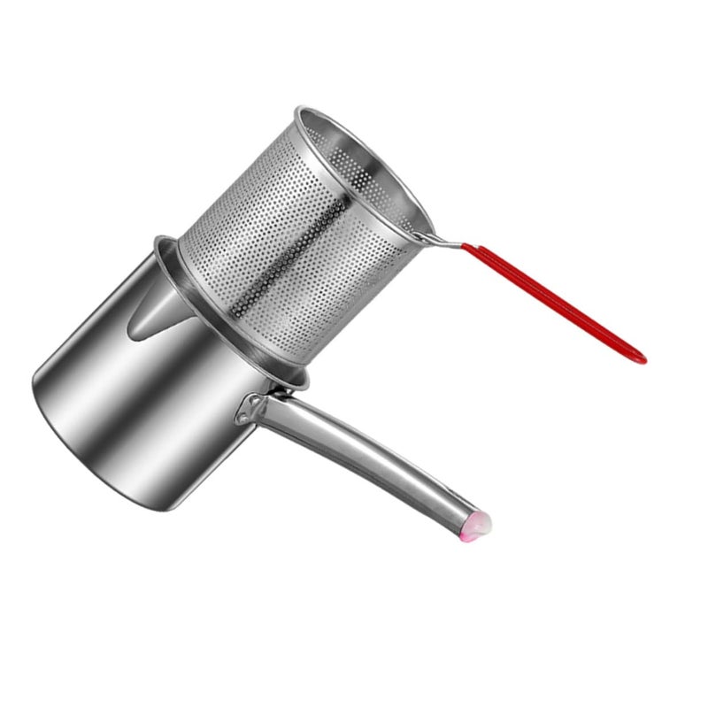 Stainless Steel Deep Fryer Pot with Basket Heat Resistant Oil Strainer Kitchen Cooking - Image 2