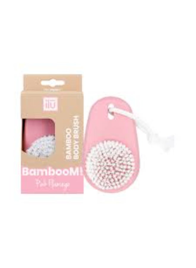 ILU Ilū Bamboom Body Cleansing Brush Color Pink Flamingo - Image 3