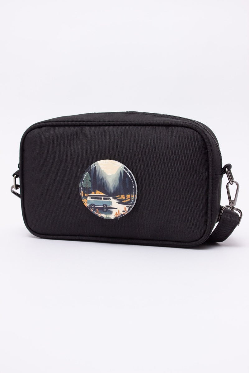 Kaff Black K00700 Interchangeable Sticker Crossbody Hand and Shoulder Bag  - Image 4