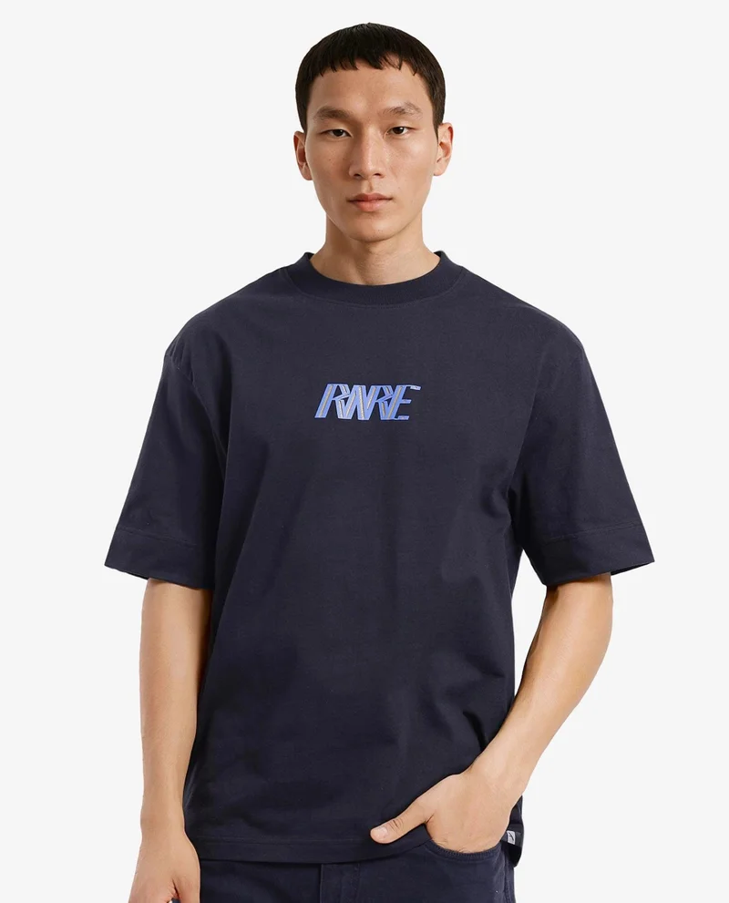Rare Rabbit Men's Hd Print Boxy Fit T-Shirt