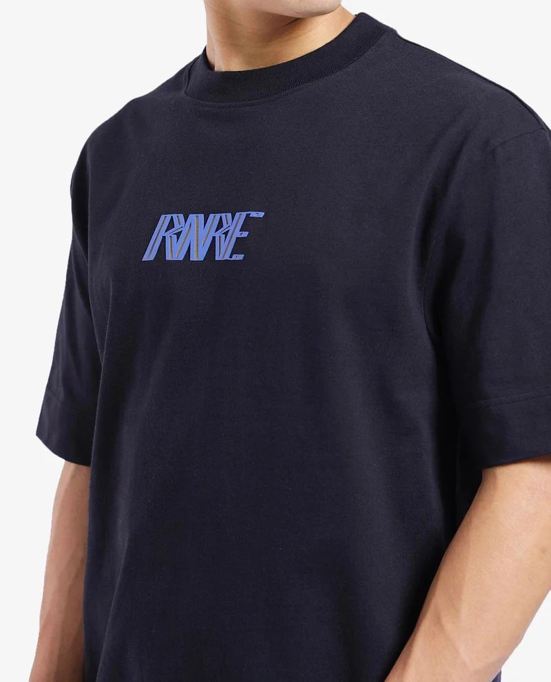 Rare Rabbit Men's Hd Print Boxy Fit T-Shirt