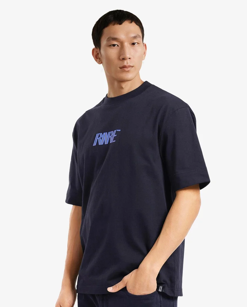 Rare Rabbit Men's Hd Print Boxy Fit T-Shirt