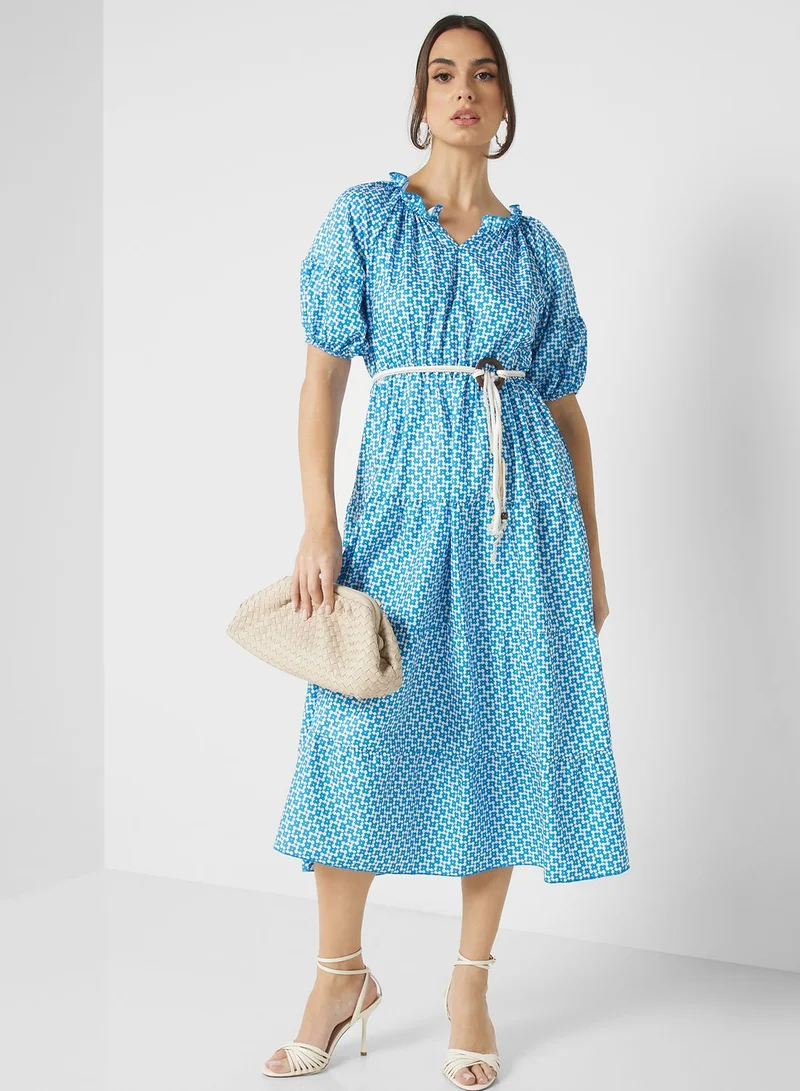 ELLA Printed Tiered Dress