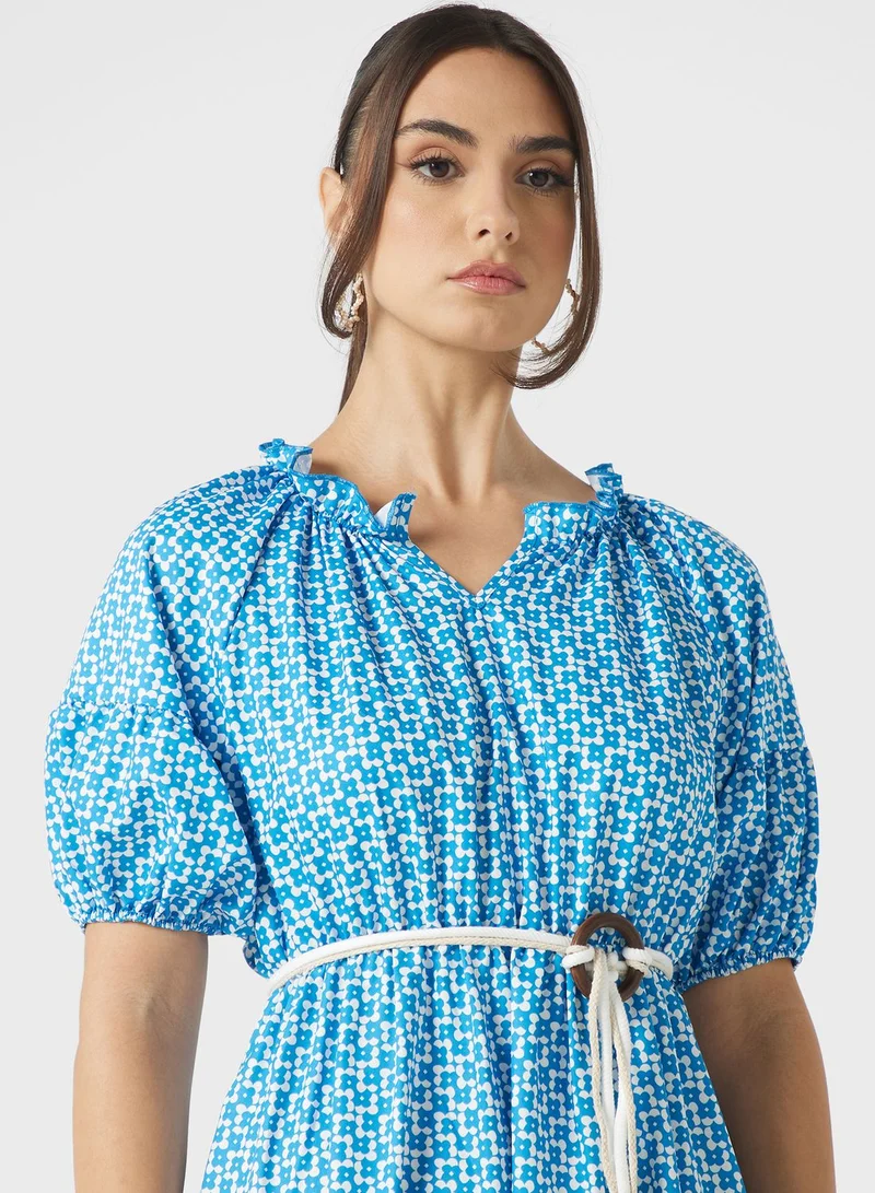 ELLA Printed Tiered Dress