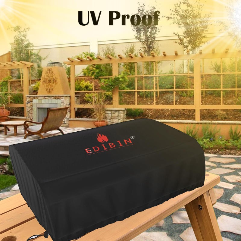 EDIBIN 24 Inch Tabletop Grill Cover for Cuisinart CGG-306/ Ninja OG751, Royal Gourmet 24" Griddle,600D Grill Cover for Pit Boss 75275/ PB336GS/ PB100P1,Most 2-Burner Portable 24 Inch Table Top Grills - Image 4