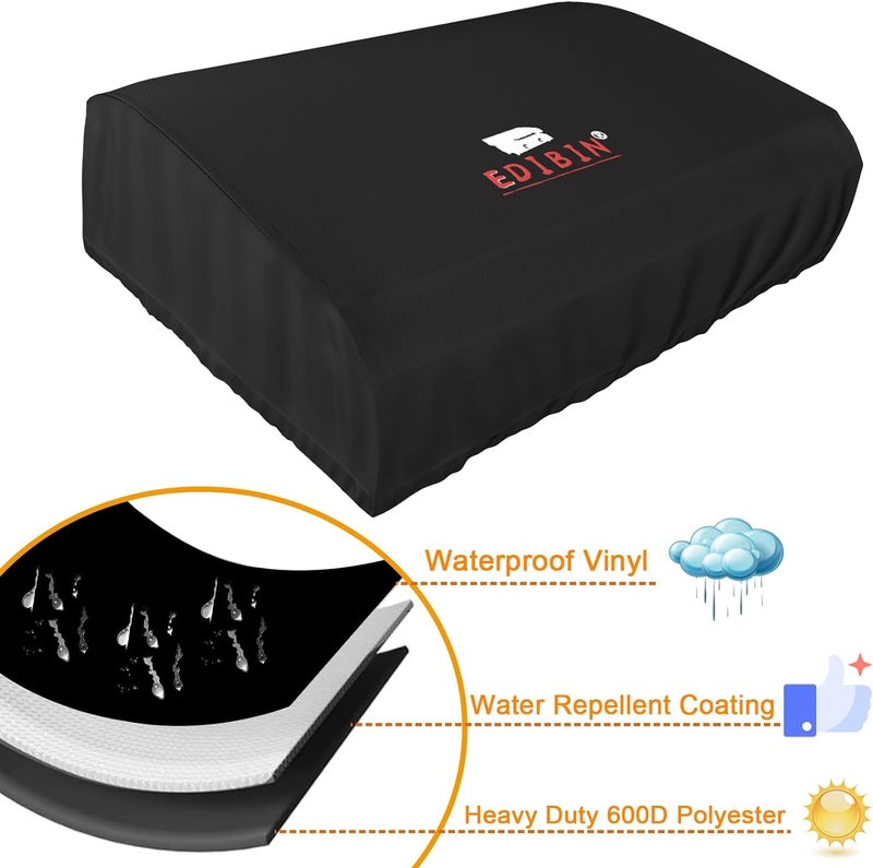 EDIBIN 24 Inch Tabletop Grill Cover for Cuisinart CGG-306/ Ninja OG751, Royal Gourmet 24" Griddle,600D Grill Cover for Pit Boss 75275/ PB336GS/ PB100P1,Most 2-Burner Portable 24 Inch Table Top Grills - Image 5