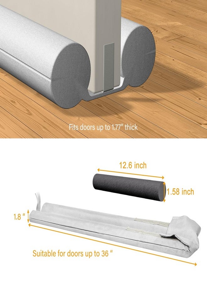 TONINT 2Pack Large Door Draft Stopper,Under Door Sweep for Bottom of Door,Weather Stripping Door Seal,Noise Stopper,Garage Window Blocker Noise Cold Air Insulation,Draft Guard - Image 2