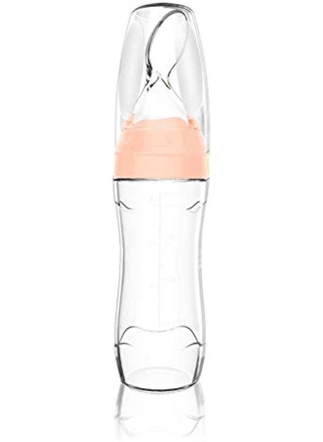 haakaa Baby Food Dispensing Spoon 4Oz, 4 Months, Peach  - Image 2