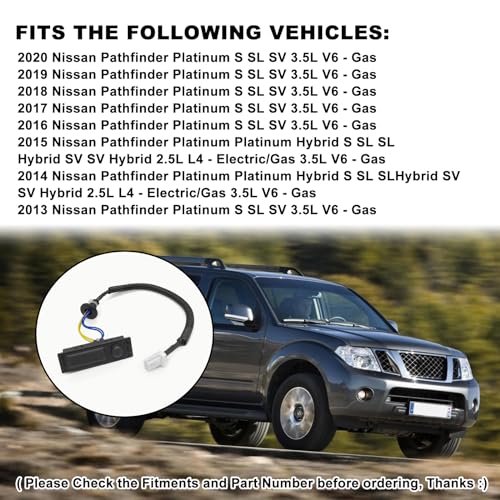 CmeRto Hatch Release Button Trunk Latch 25380-3JA0A Rear Liftgate Tailgate Trunk Open Release Switch Button Compatible with Nissan Pathfinder Platinum S SL SV 2016-2020, Platinum Hybrid 2014-2015 - Image 4